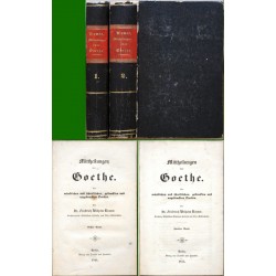 Mittheilungen über Goethe