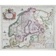 Svecia, Dania, et Norvegia, regna Europae Septentrionalia - Old maps for sale