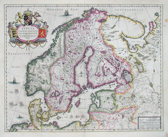 Svecia, Dania, et Norvegia, regna Europae Septentrionalia - Old maps for sale