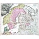 Scandinavia complectens Sueciae, Daniae & Norvegiae regna - Alte Landkarte