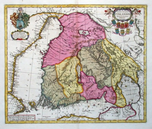 Magnus Ducatus Finlandiae nova et accurata delineatio - Stará mapa