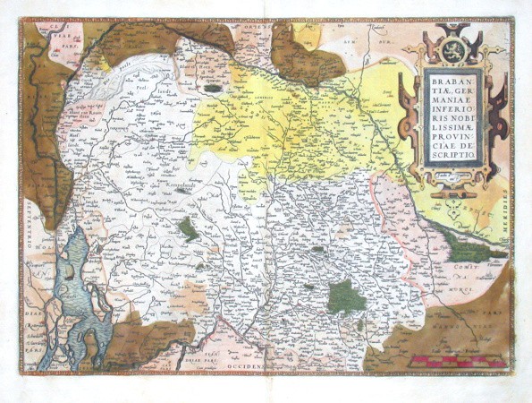 Brabantiae,  provinciae descriptio - Alte Landkarte