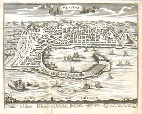 Messina - Alte Landkarte