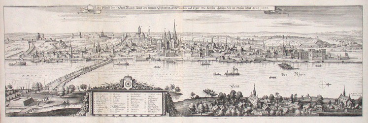 Wahre Bildnüß der Statt Maintz Anno 1633 - Old maps for sale