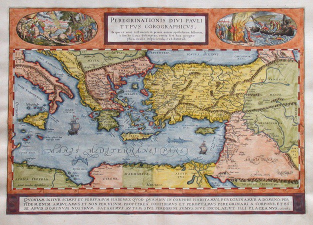 Peregriationis divi Pauli typus corographicus - Old maps for sale