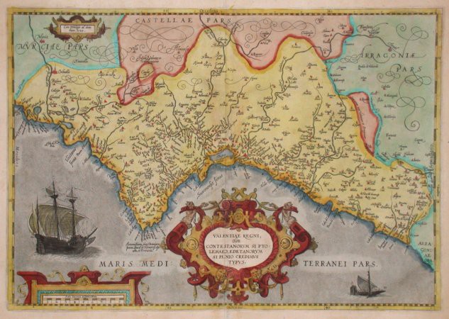 Valentiae regni, olim contestanorum si Ptolemaeo, edetanorum si Plinio credimus typus - Old maps for sale