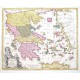 Exactissima totius Archipelagi nec non Graeciae tabula in qua omnes subjacentes Regiones et Insulae distincte oftenduntur - Antique map