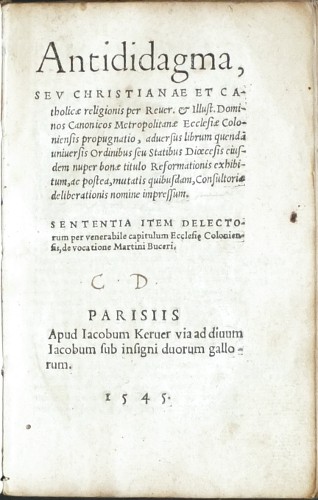Antididagma, seu Christianae et catholicae religionis .