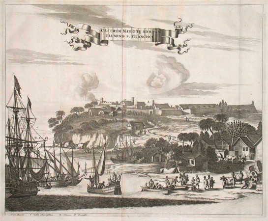 Castrum Mauritij ad Ripam Fluminis S. Francisci - Old maps for sale