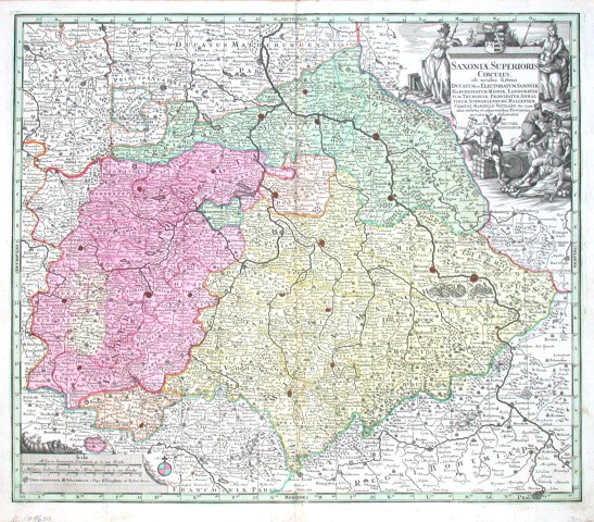 Saxoniae Superioris Circulus - Stará mapa