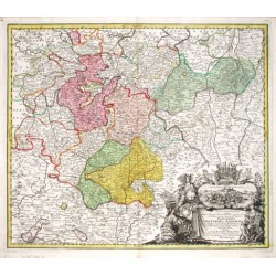 Tabula Geographica in qua  Principatus Gotha, Coburg Et Altenburg cum omnibus eorundem Praefecturis tam in Thuringia quam