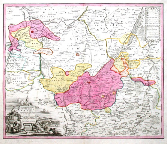 Chorographia Territorii Naumburgo Citiensis Episcopatus olim nomine celebris - Stará mapa