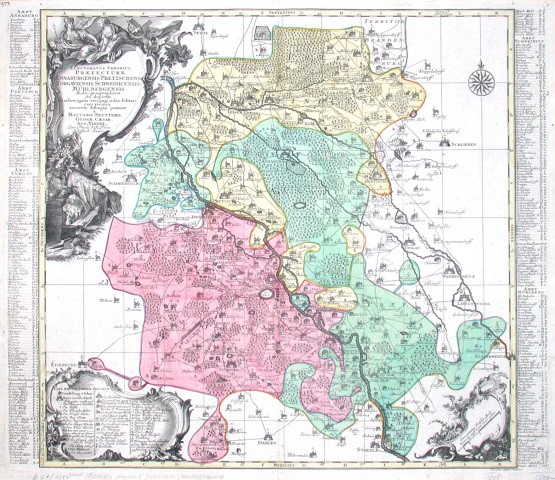 Electoratus Saxonici Praefecturae Annaburgensis Pretzschens, Torgauiensis, Schweinicensis, Mühlenbergensis studio - Alte Landkarte