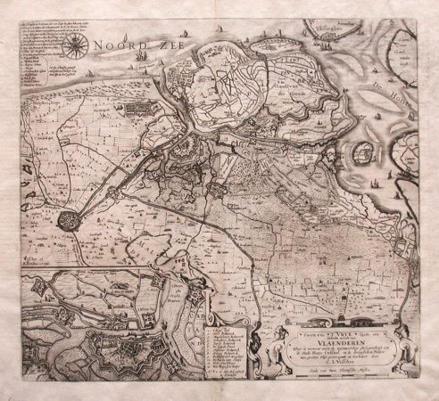 Caerte van Vlaenderen - Old maps for sale